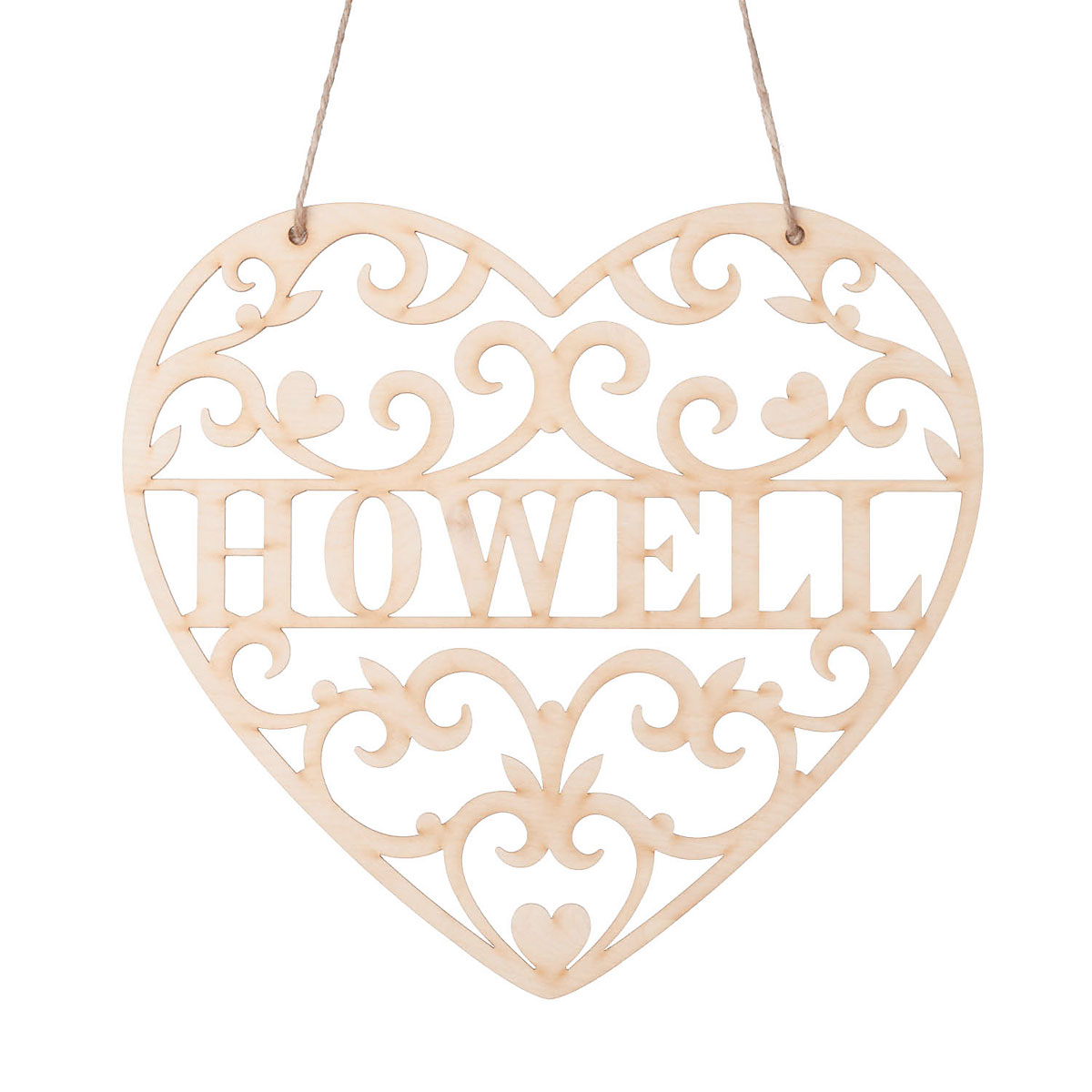Personalized Loving Heart Wooden Plaque