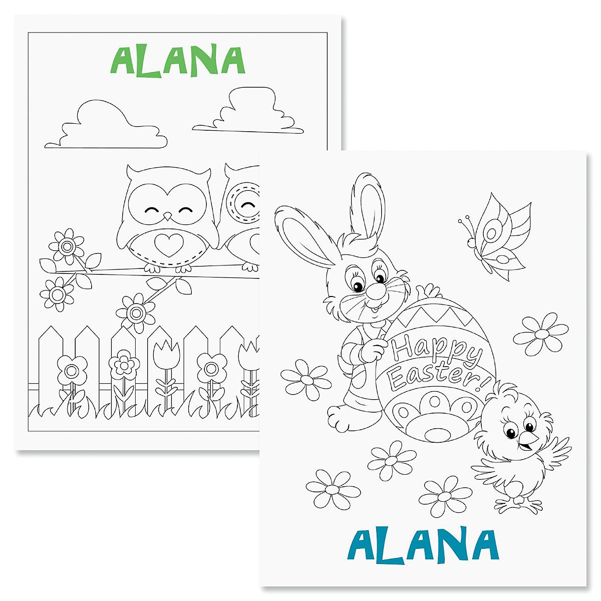 Personalized Easter Coloring Books / Easter Story Coloring