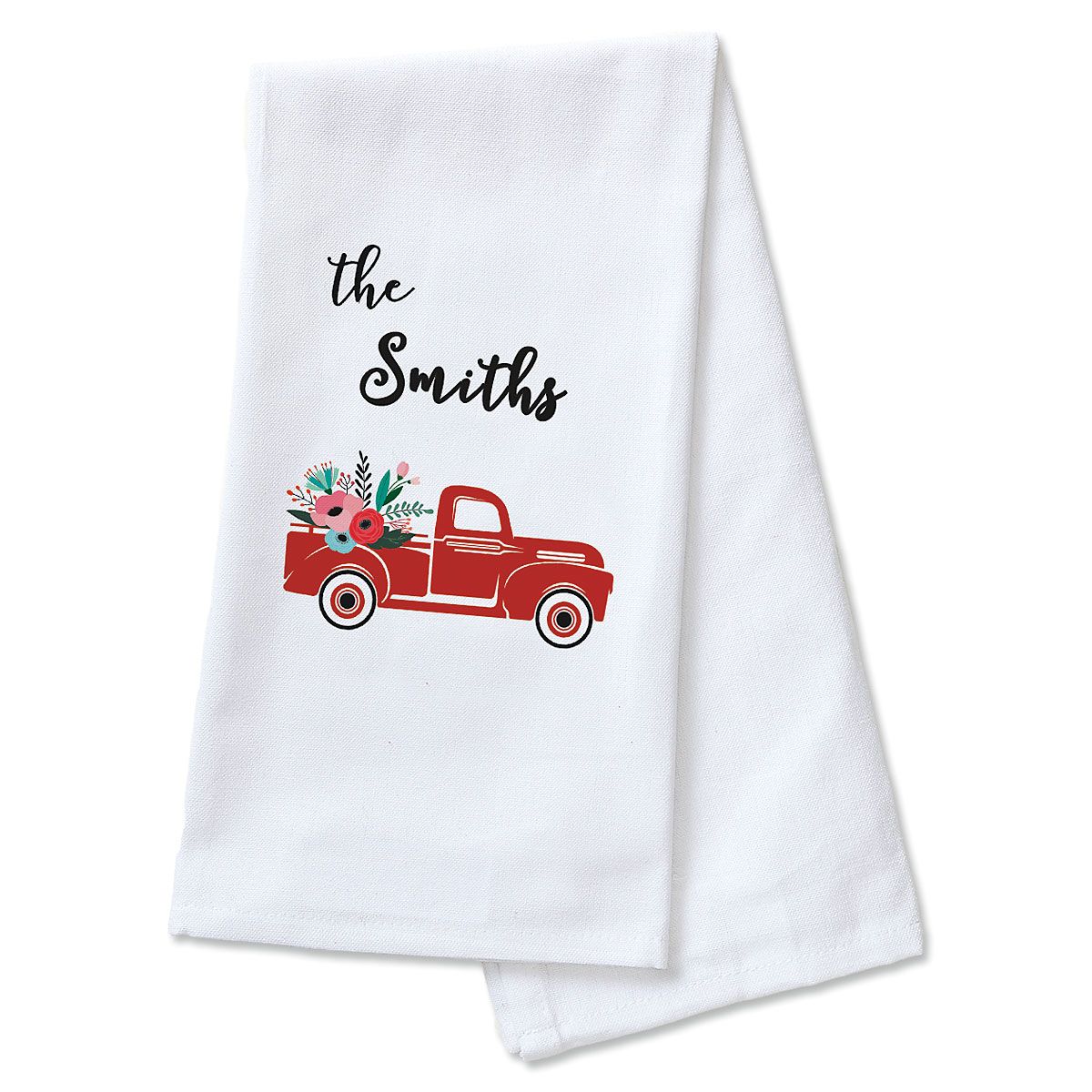 Red Truck Personalized Kitchen Towel Lillian Vernon