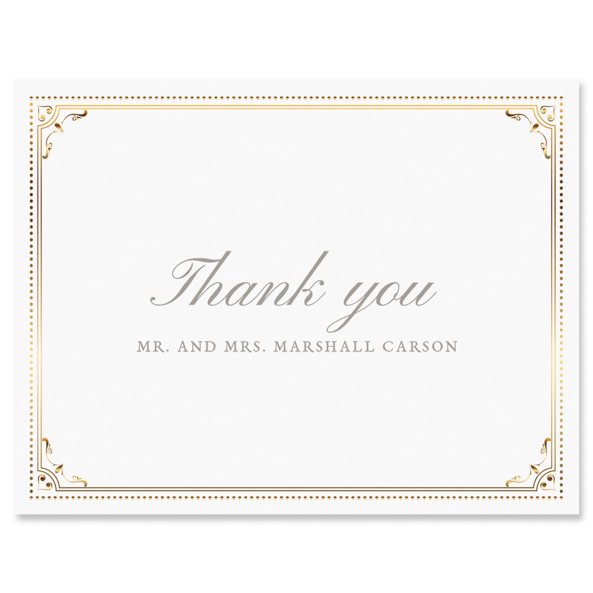 Gold Frame Personalized Note Cards | Lillian Vernon