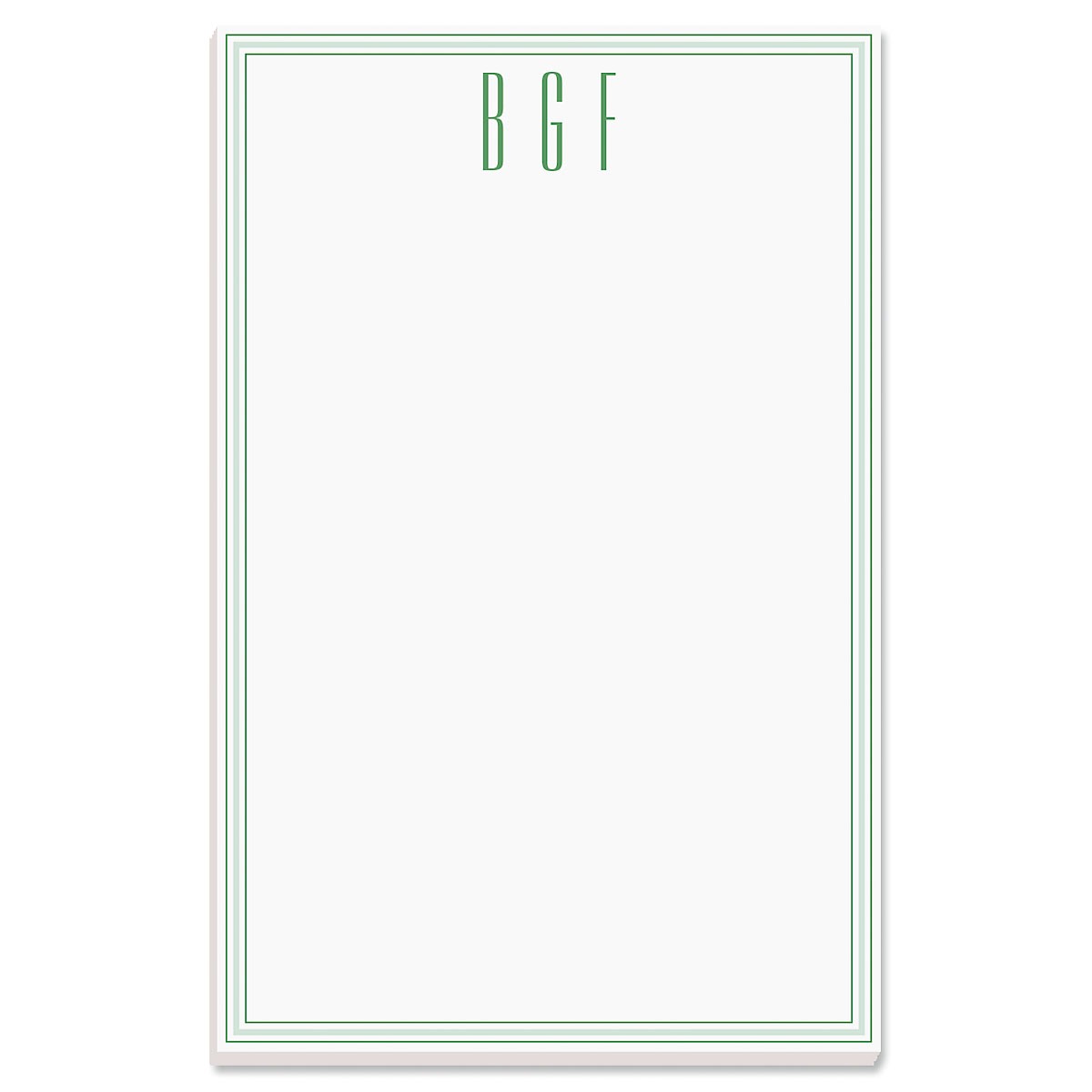 Stripes Personalized Note Cards Green Lillian Vernon