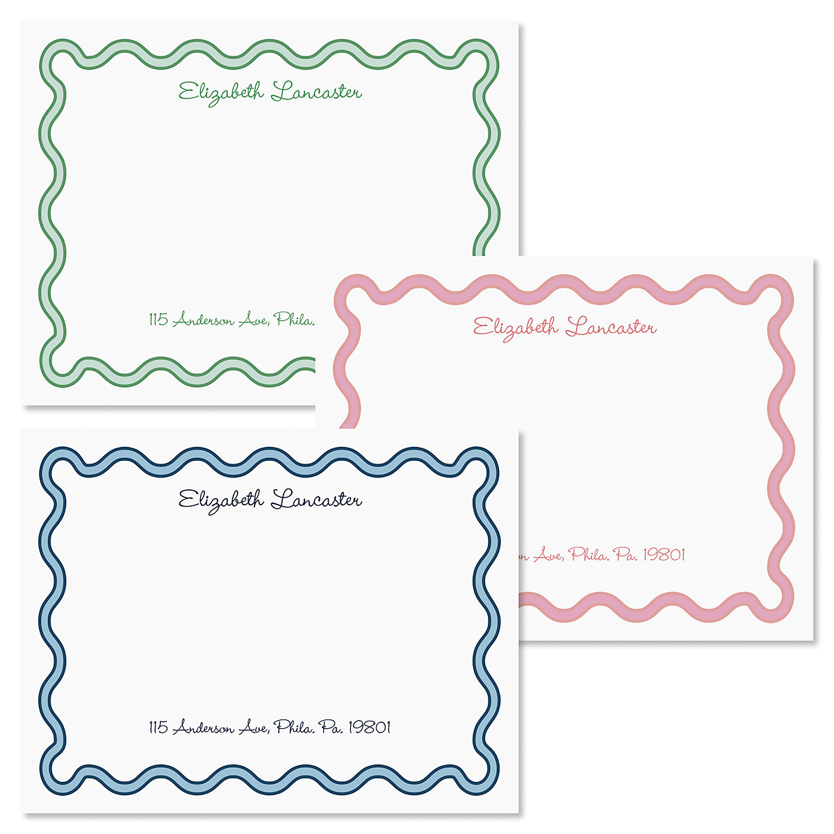 Scalloped Personalized Correspondence Cards Lillian Vernon