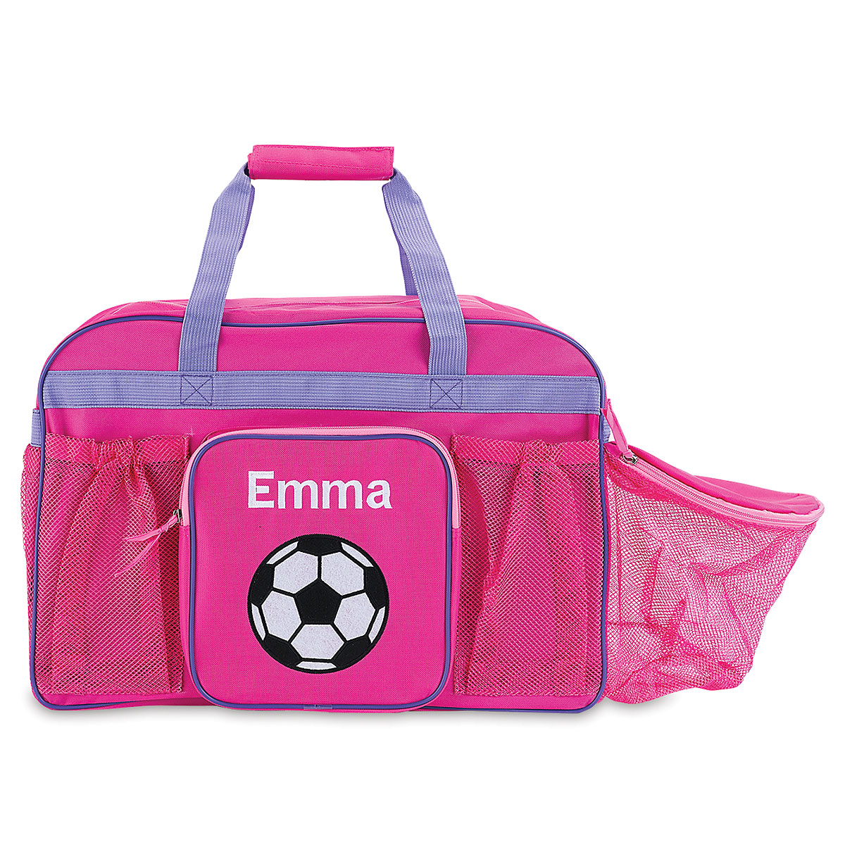 Pink Personalized Soccer Sports Bag Lillian Vernon