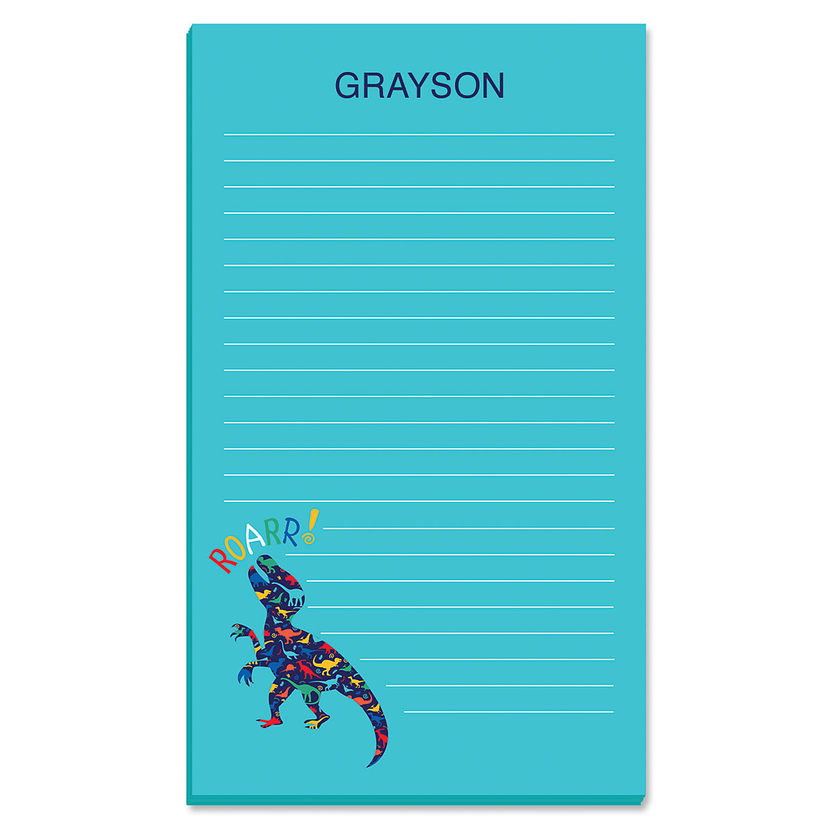 Personalized Dinosaur Notepad Lillian Vernon