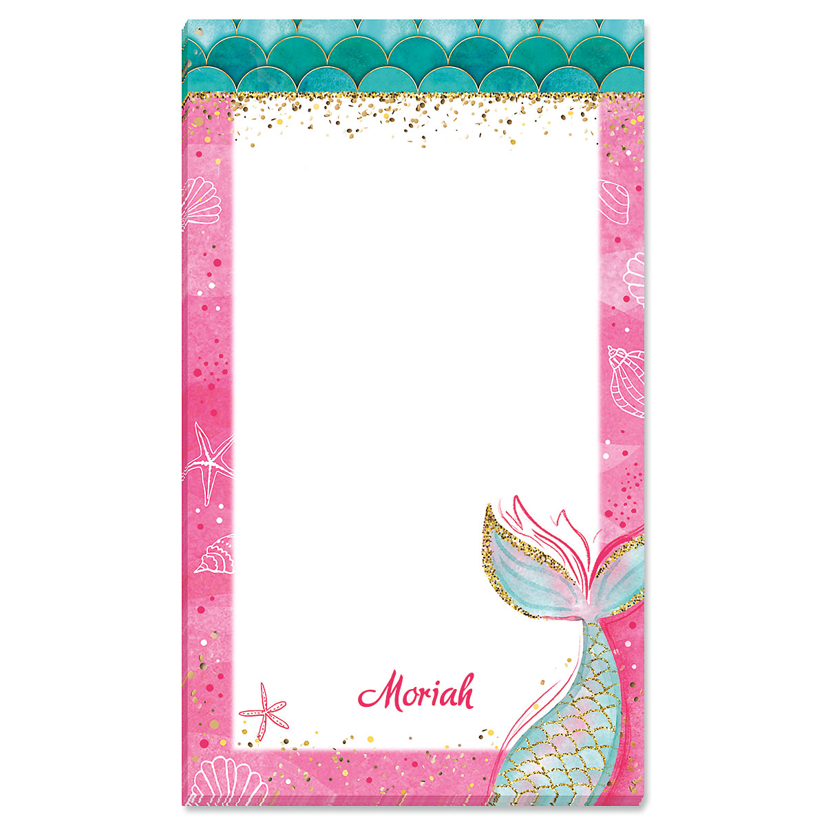 Mermaid Tail Personalized Notepad Lillian Vernon