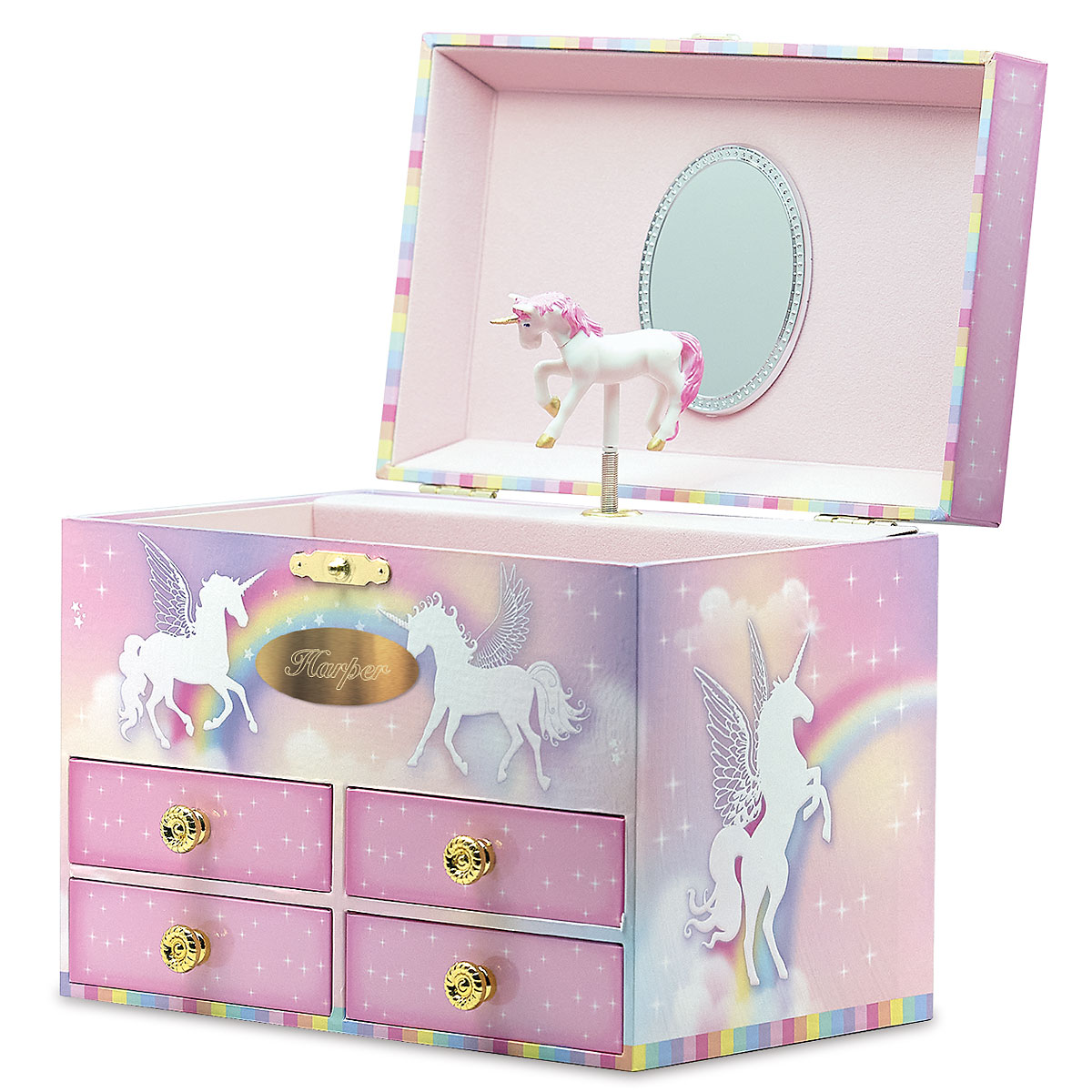 Unicorn Dreamer Personalized Music Box | Lillian Vernon