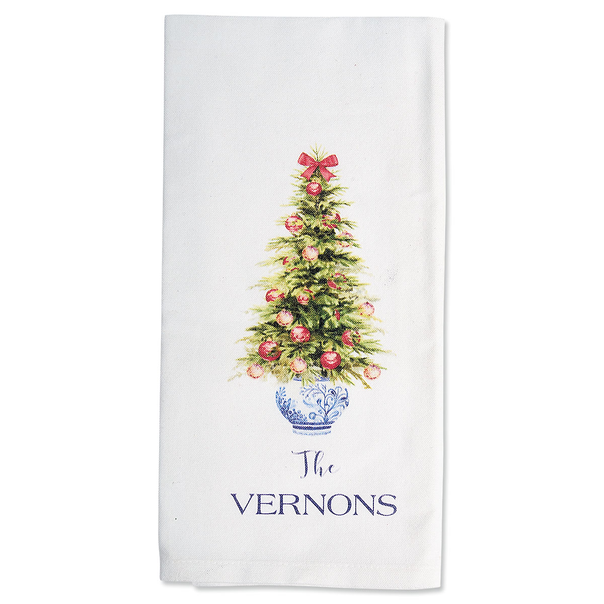 Christmas Tree Personalized Kitchen Towel Lillian Vernon