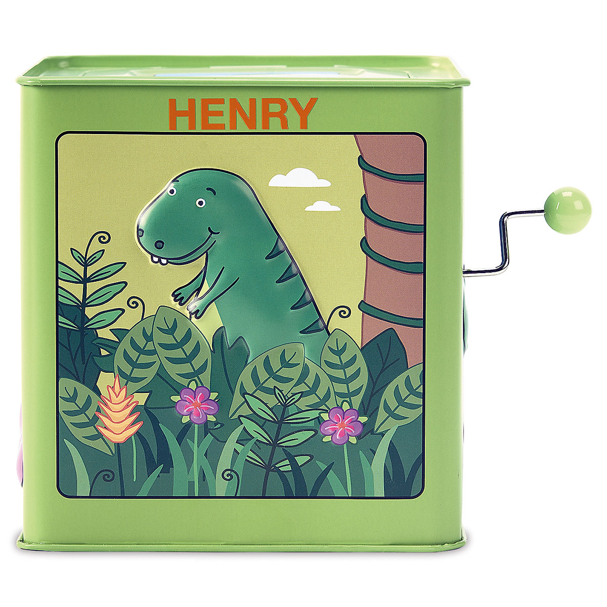 T-Rex Personalized Jack-in-the-Box | Lillian Vernon