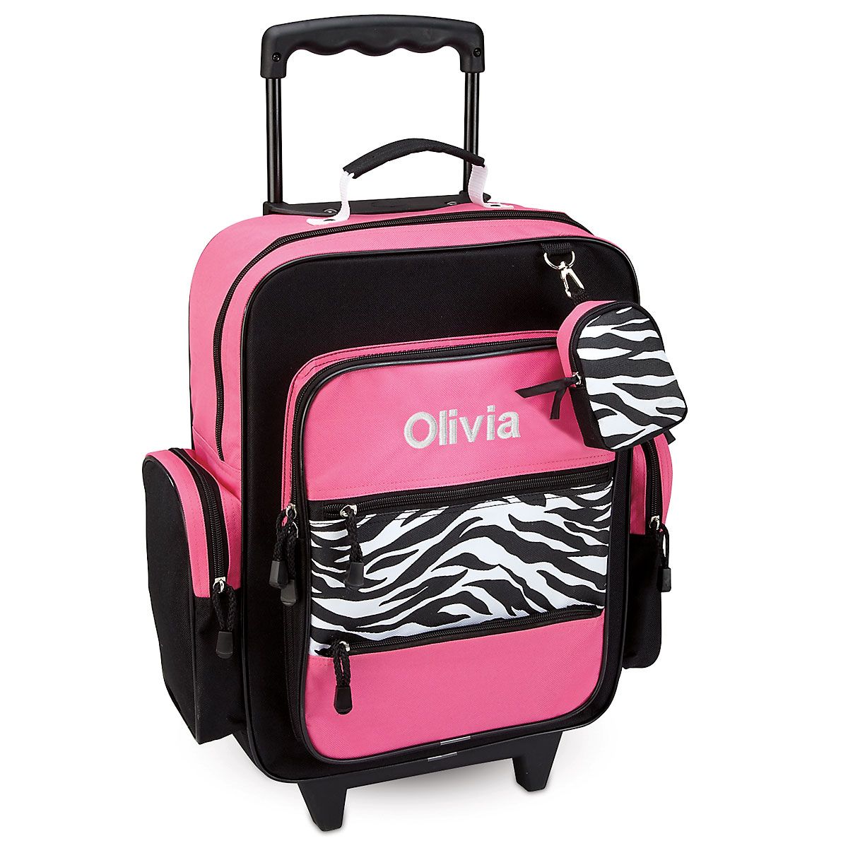 pink zebra luggage