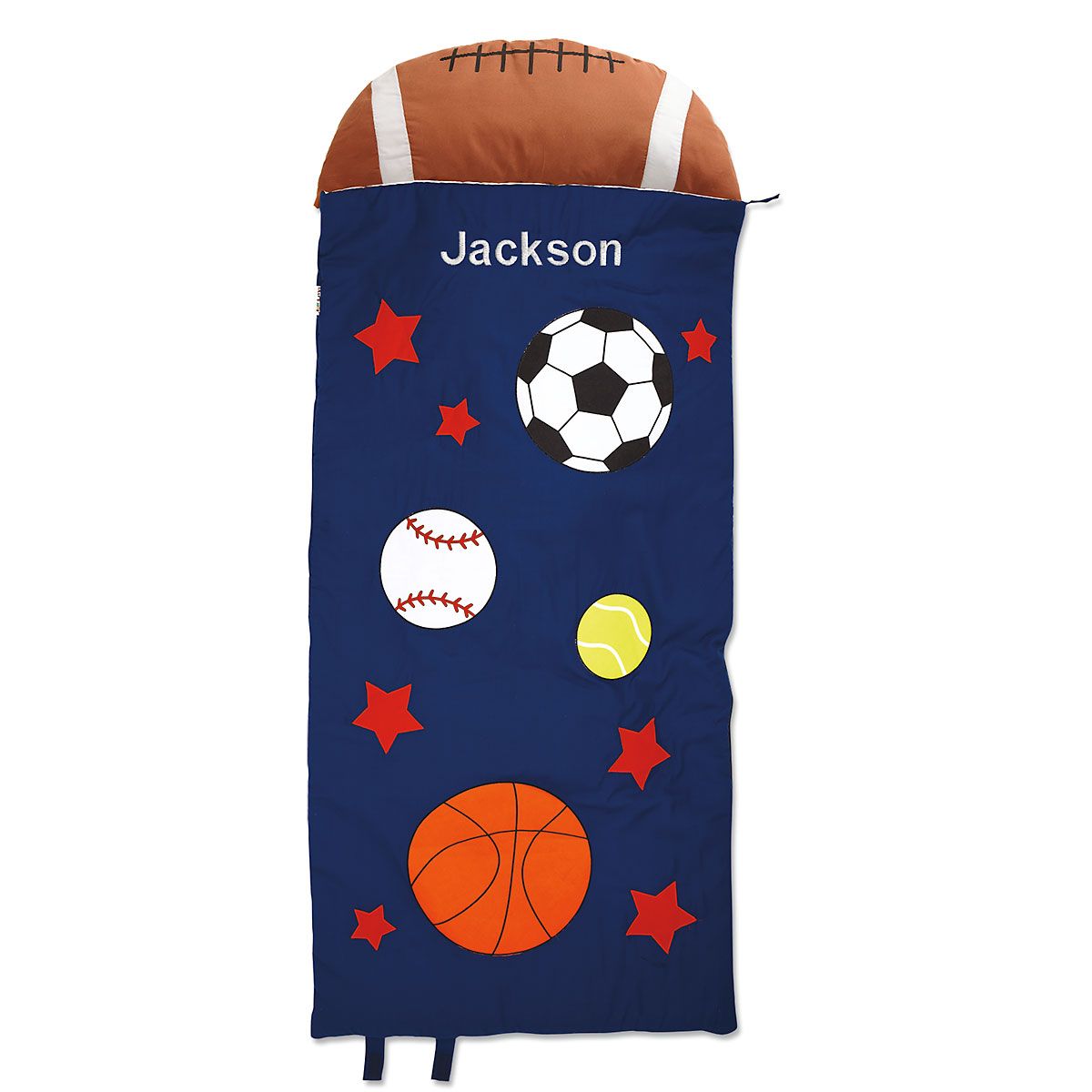 Personalized Sports Sleeping Bag with Detachable Pillow Lillian Vernon