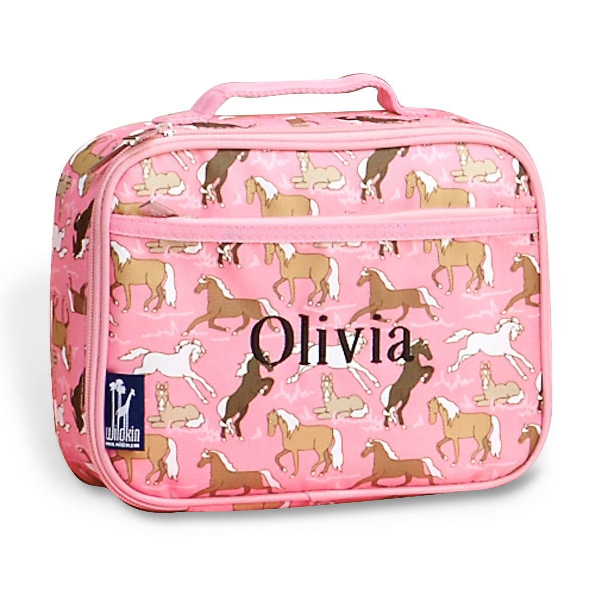 Horses on Pink Lunch Bag Lillian Vernon