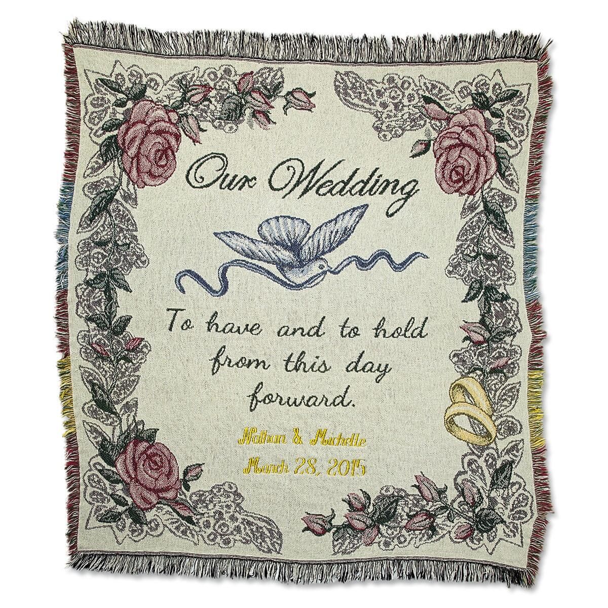 Wedding Personalized Throw | Lillian Vernon