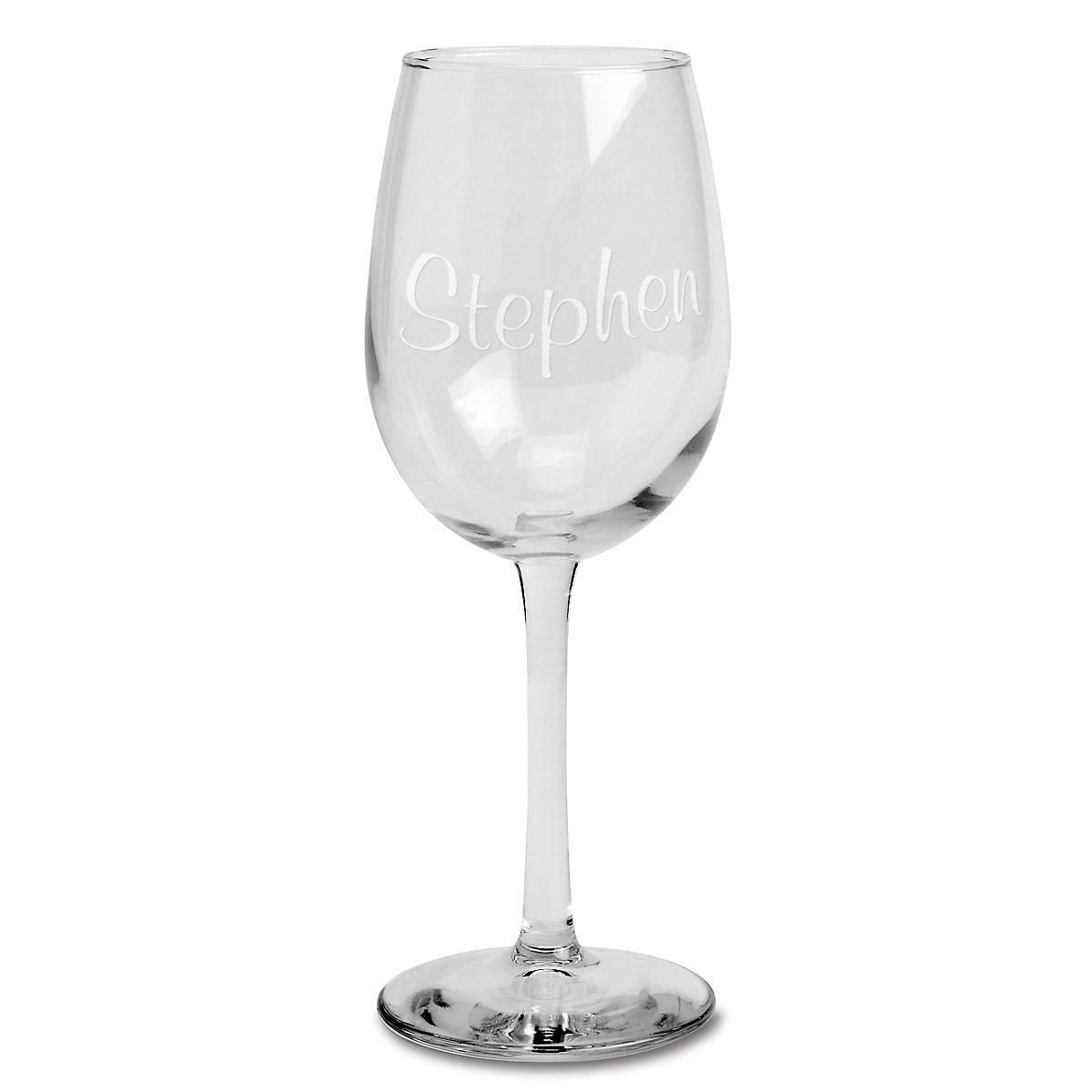 Stemmed Wine Glass with Name | Lillian Vernon