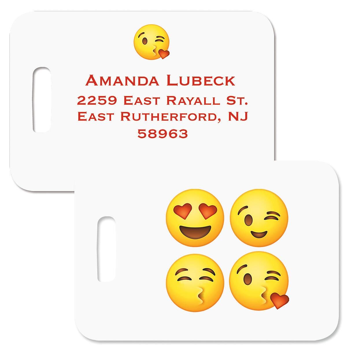 emoji luggage tag