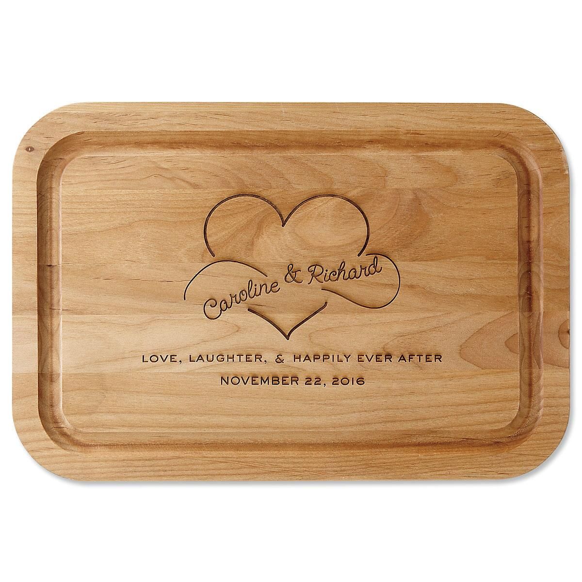 Happily Ever After Personalized Wood Cutting Board Lillian Vernon