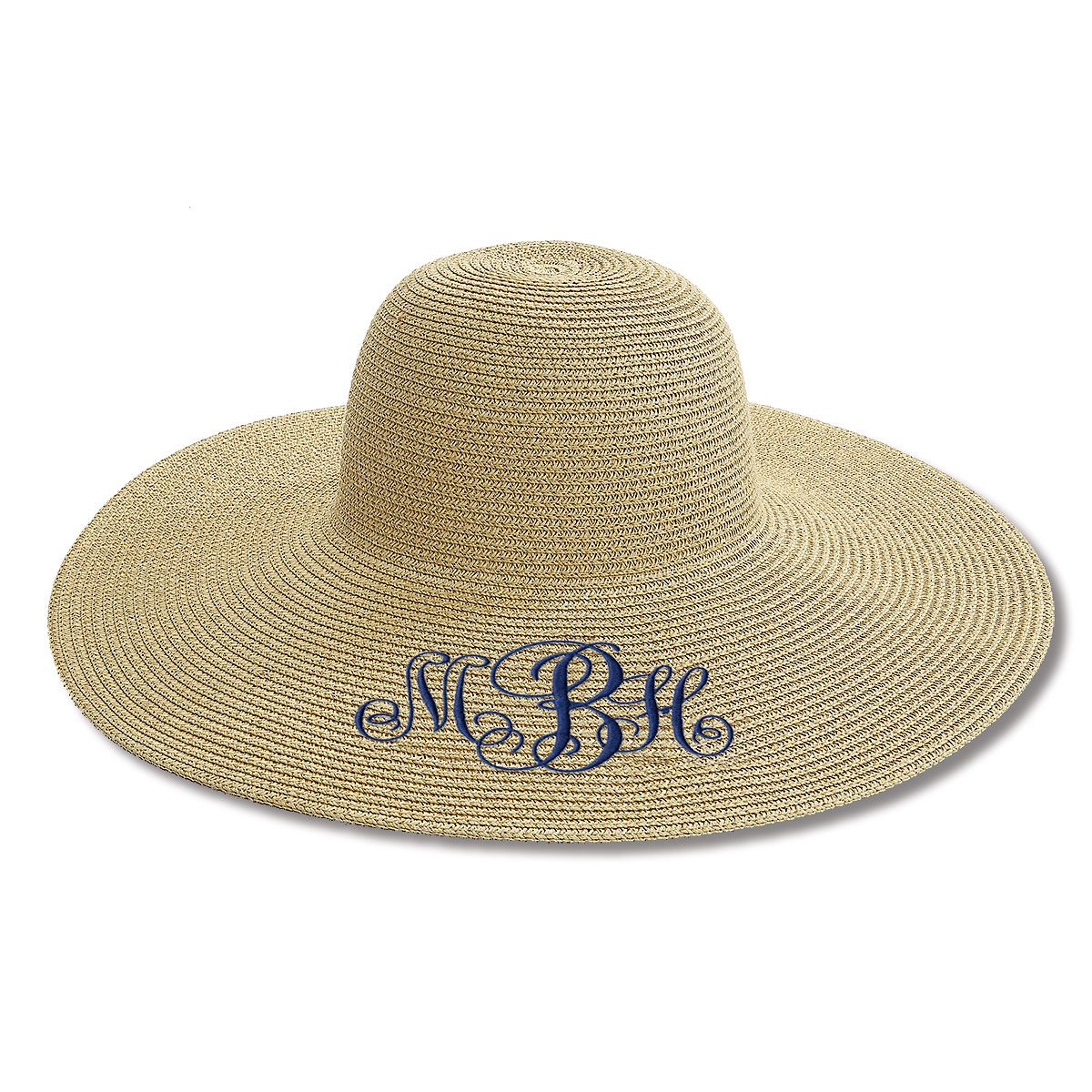 floppy monogrammed sun hat