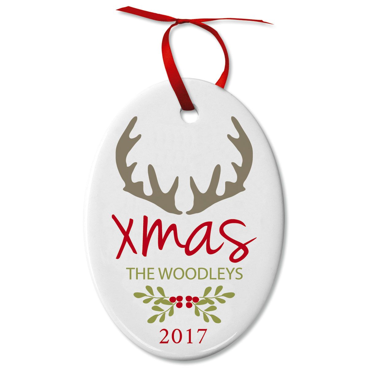 Oval christmas ornaments