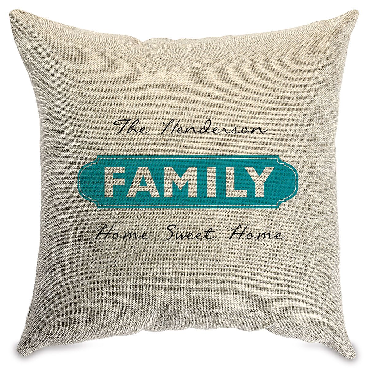 Family Personalized Pillow Natural Lillian Vernon
