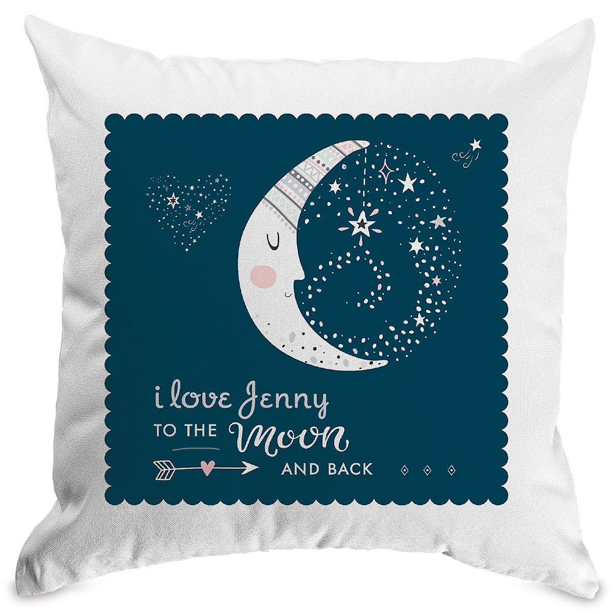 To The Moon Personalized Pillow Natural Lillian Vernon