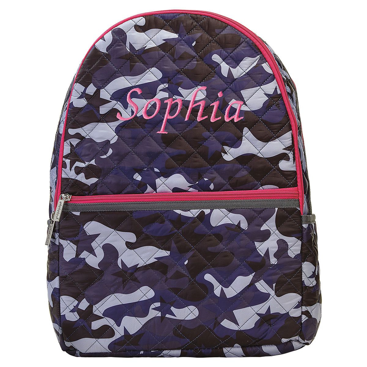 blue camo backpack