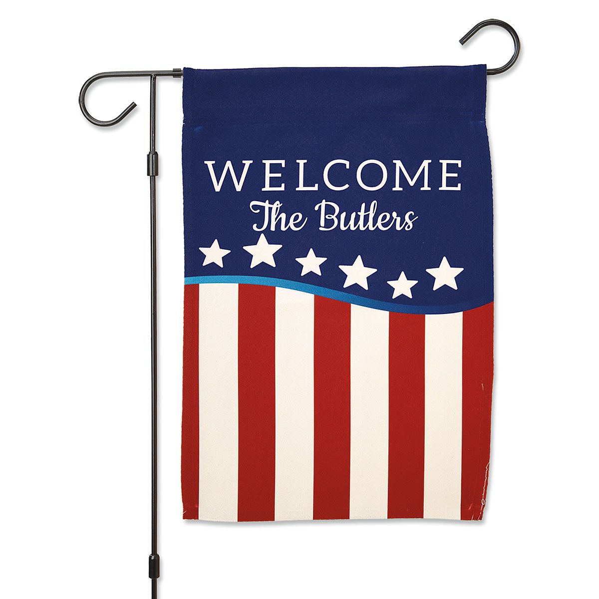 Personalized Patriotic Garden Flag Lillian Vernon