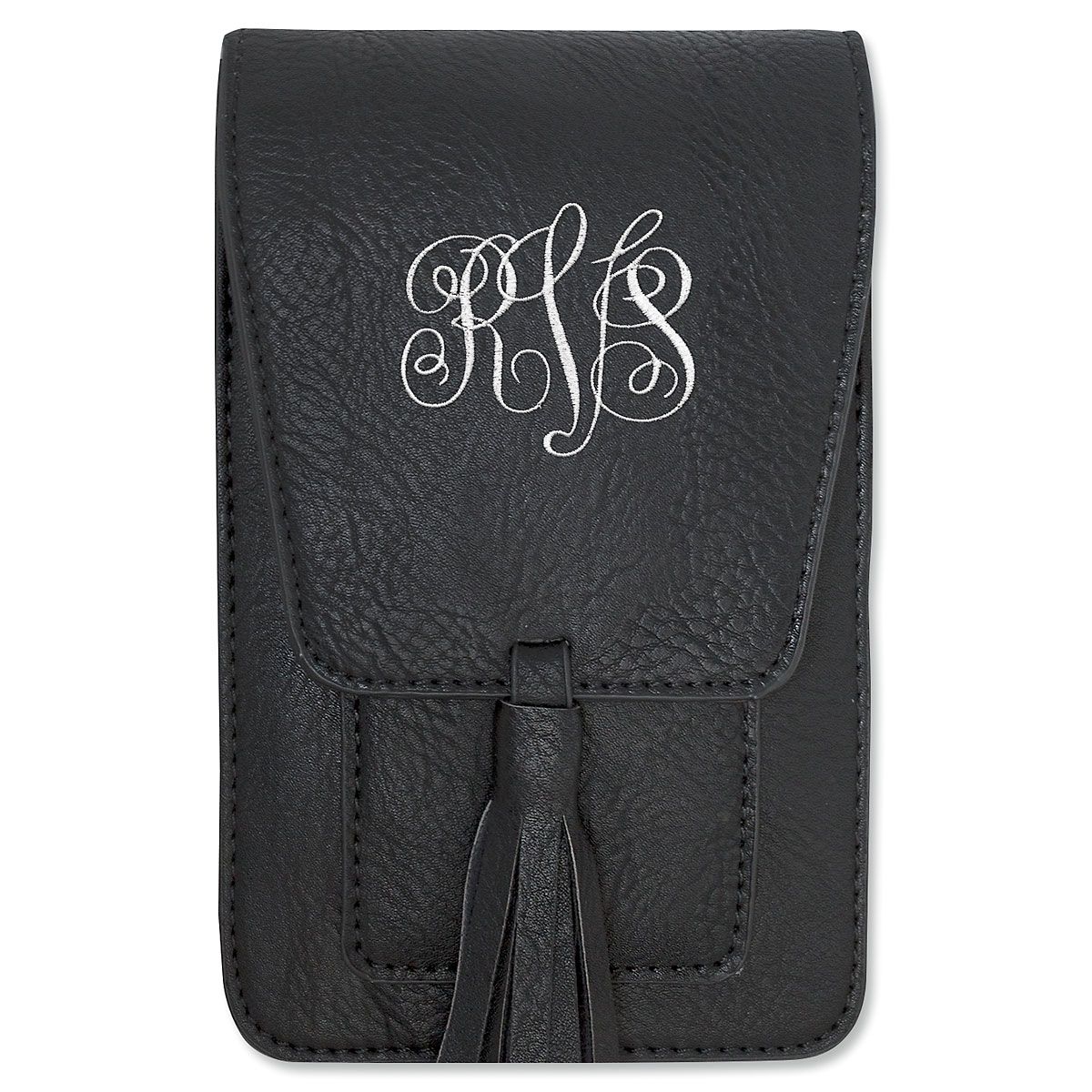 Harper Black Personalized Crossbody Bag