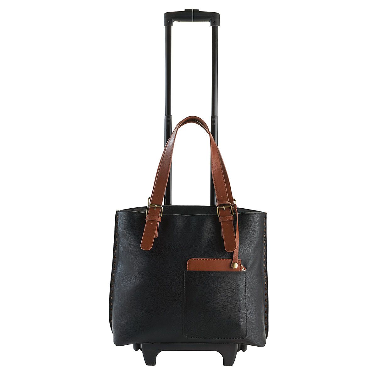 black rolling tote