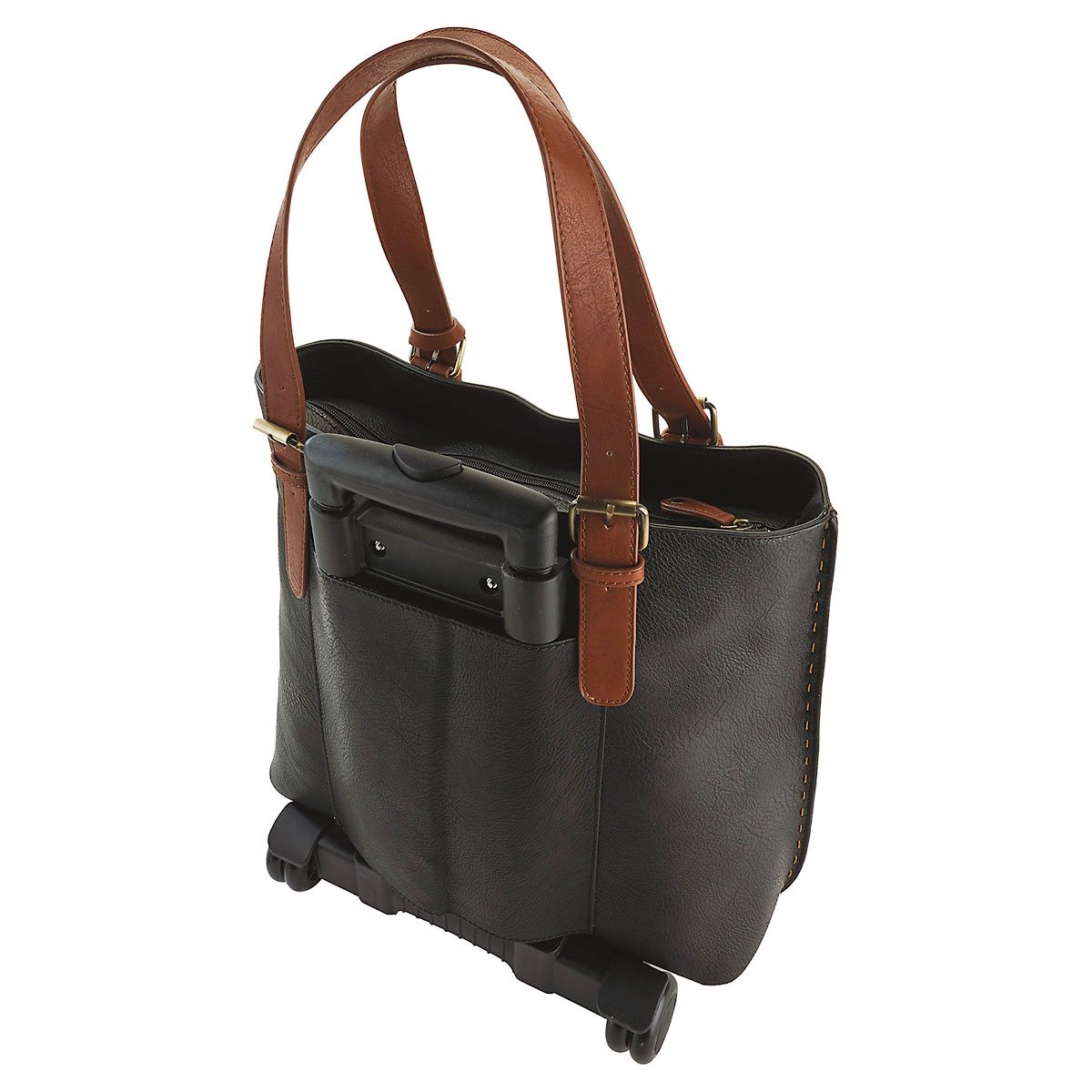 black rolling tote