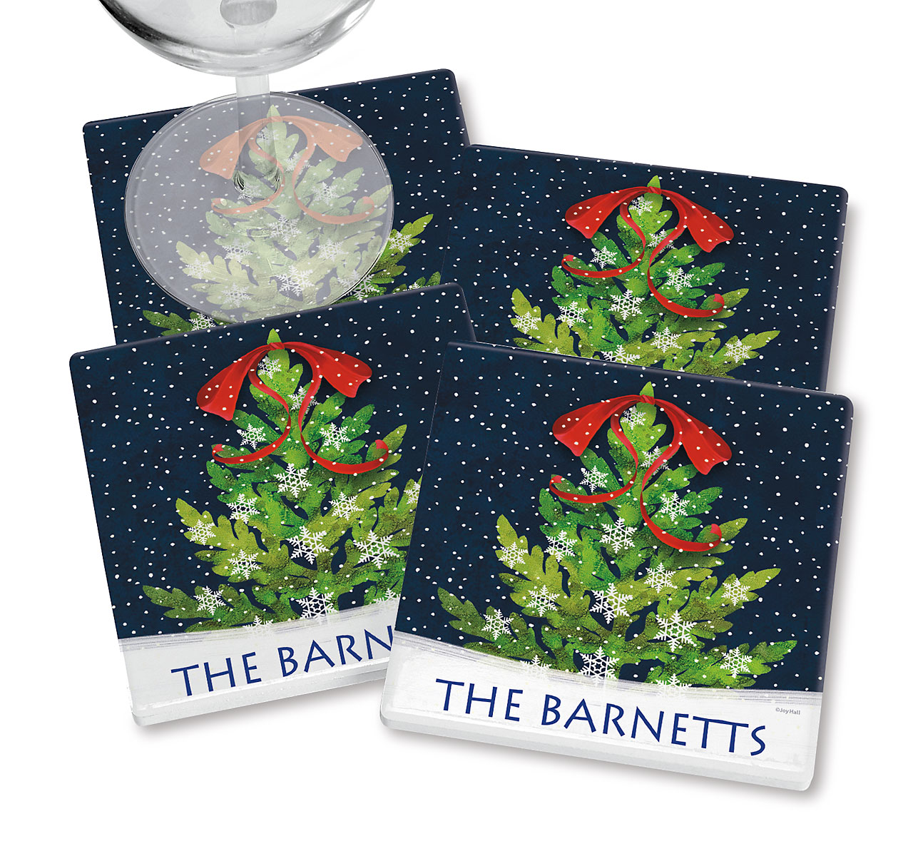 Christmas Tree Personalized Coasters Lillian Vernon