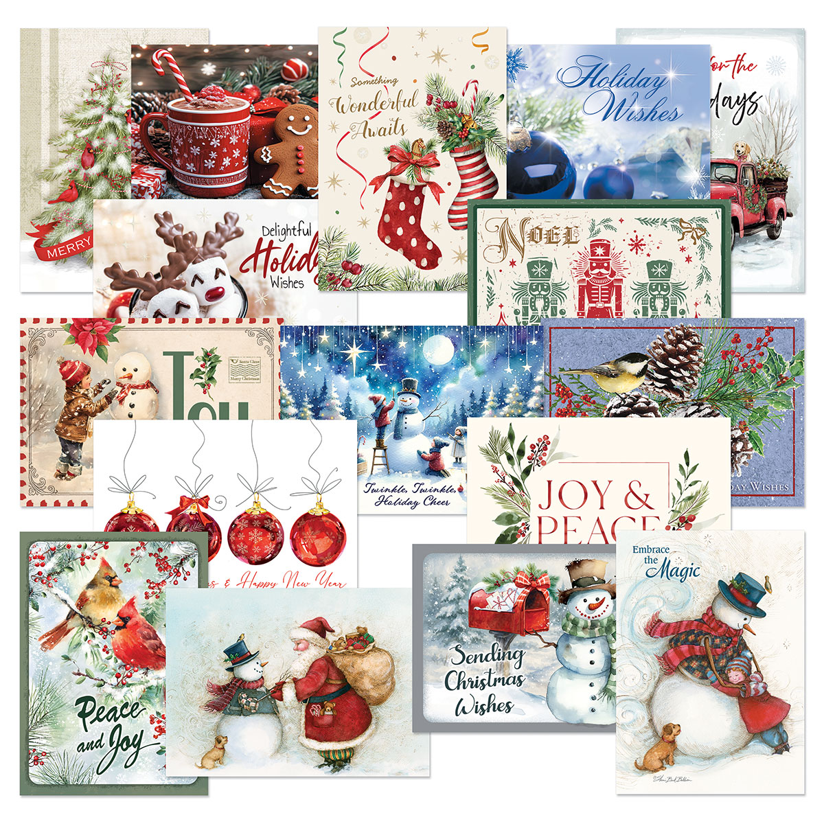 Classic Christmas Cards Value Pack - Set of 64 | Lillian Vernon