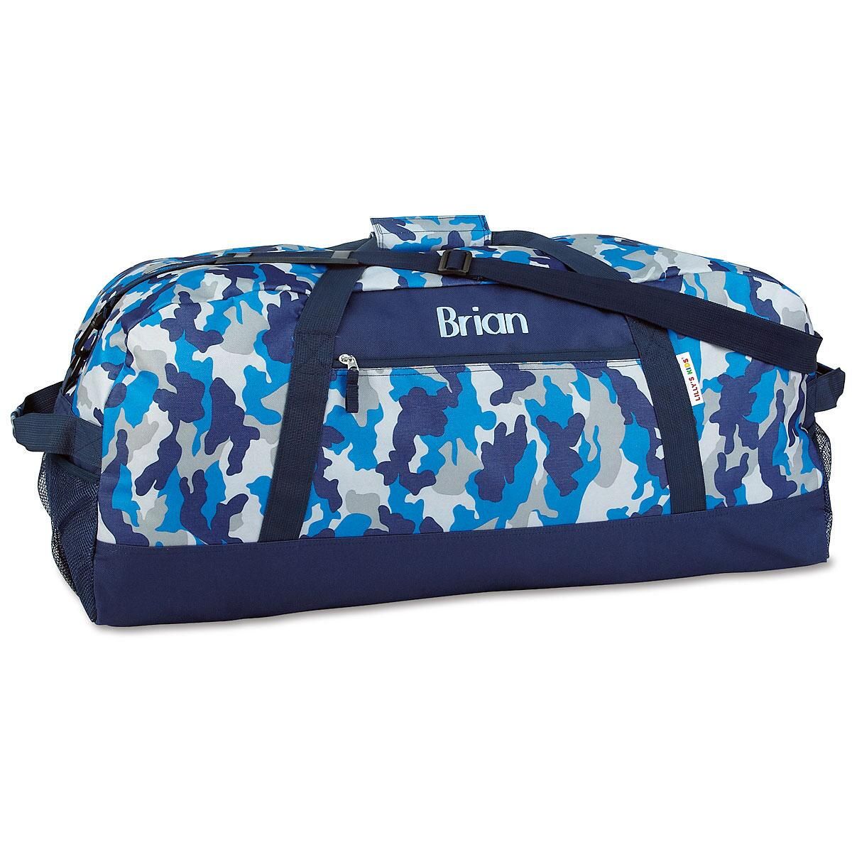 Blue Camo Duffel Bag | Lillian Vernon