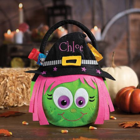 Witch Halloween Personalized Treat Basket | Lillian Vernon