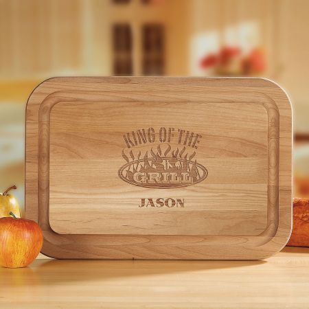 King of outlets the Grill Cutting Board | Engraved Cutting Board | Grill Cutting Board | Wood Cutting Board for Him | Grillmaster Cutting Board