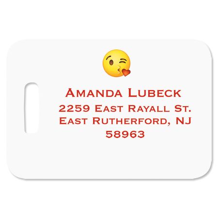 Emoji luggage tag on sale