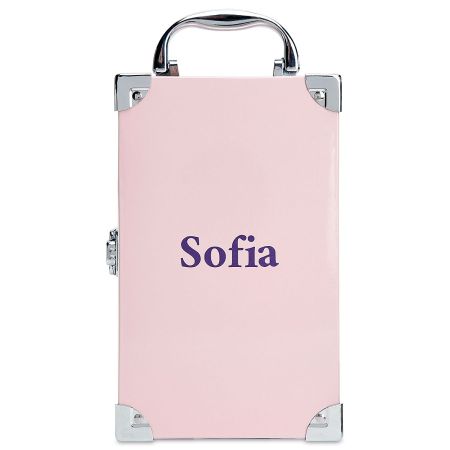 Doll with 8 Outfits and Personalized Pink Trunk | Lillian Vernon