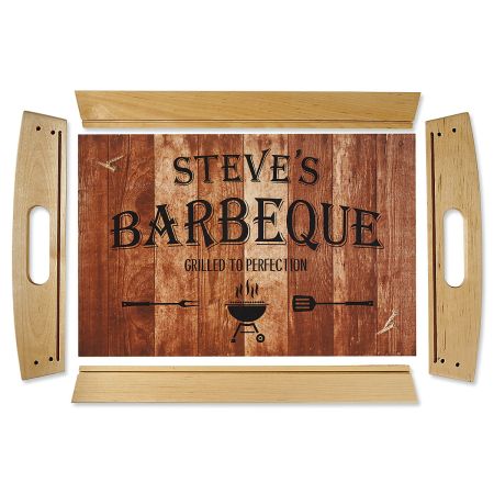 Vermont Teak Charcuterie Board / BBQ shops Slab / Serving Tray - personalized