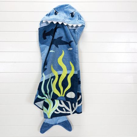 Shark Personalized Hooded Towel by Stephen Joseph® | Lillian Vernon