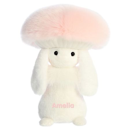 Pink Plush Personalized Mushroom Friend | Lillian Vernon