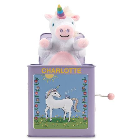 Unicorn Personalized Jack-in-the-Box | Lillian Vernon