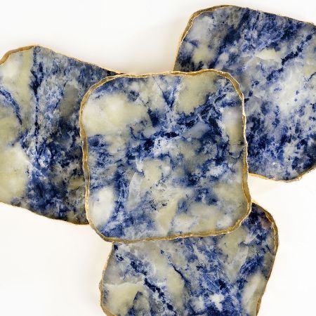 Agate Marble Glass Coaster | Lillian Vernon
