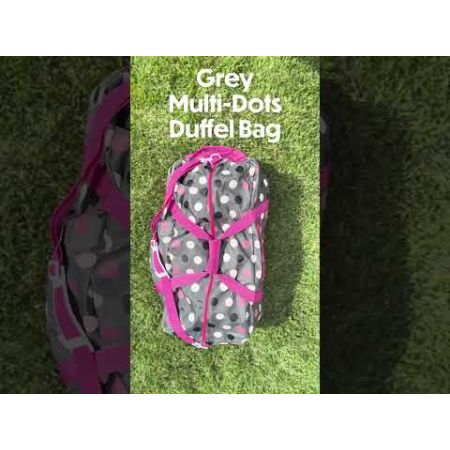 Purple with White Dots Duffel Bag | Lillian Vernon