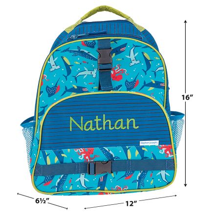 Personalized shark backpack hotsell