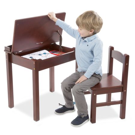 Wooden Lift-Top Desk and Chair by Melissa Doug® Lillian Vernon