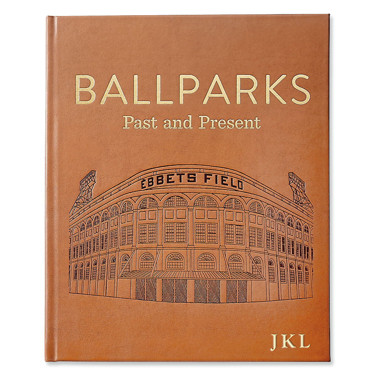 Ballparks Past and Present Personalized Leather-bound Book | Lillian Vernon