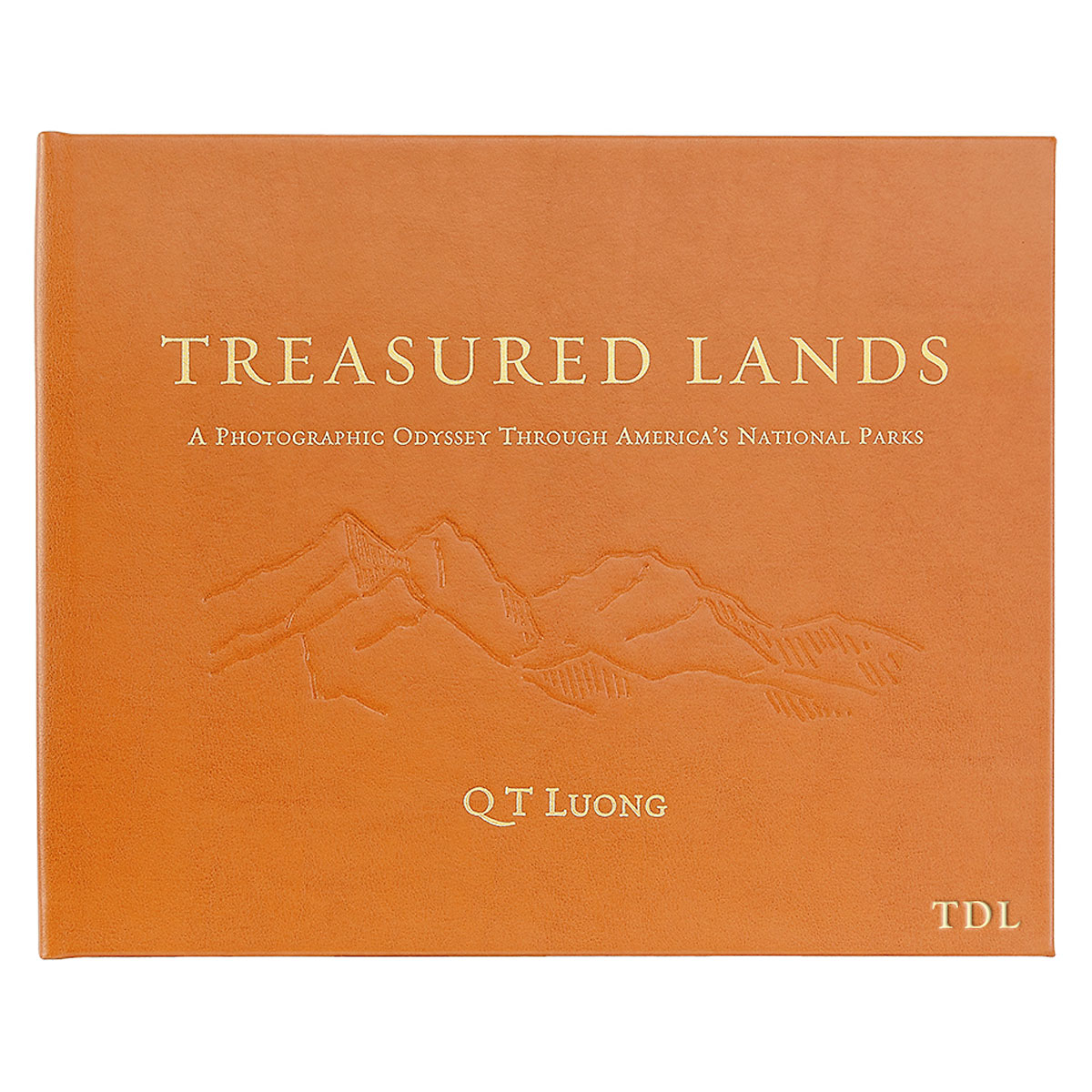 Treasured Lands Personalized Tan Leather-bound Book | Lillian Vernon