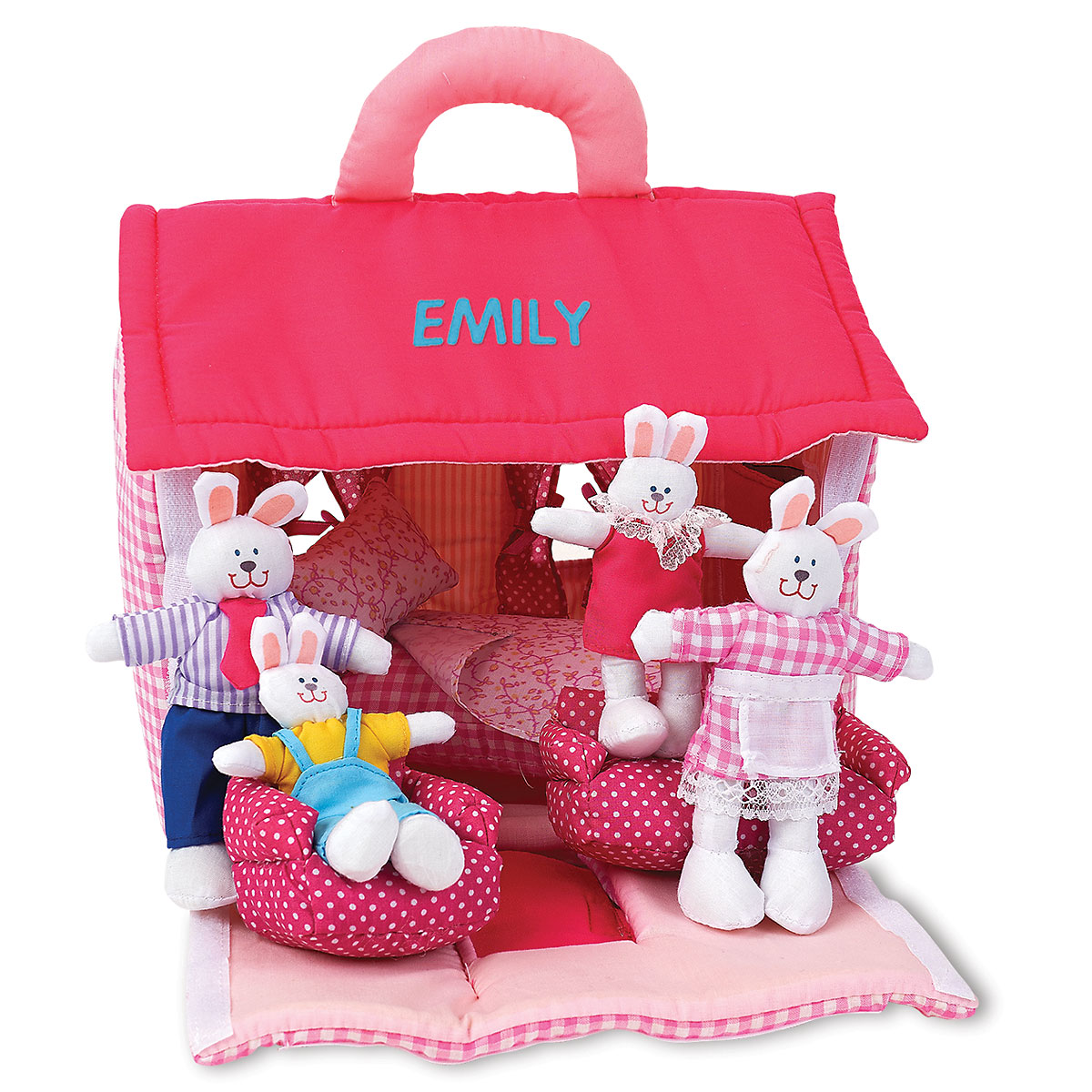 Plush Bunny Personalized House Play Set | Lillian Vernon