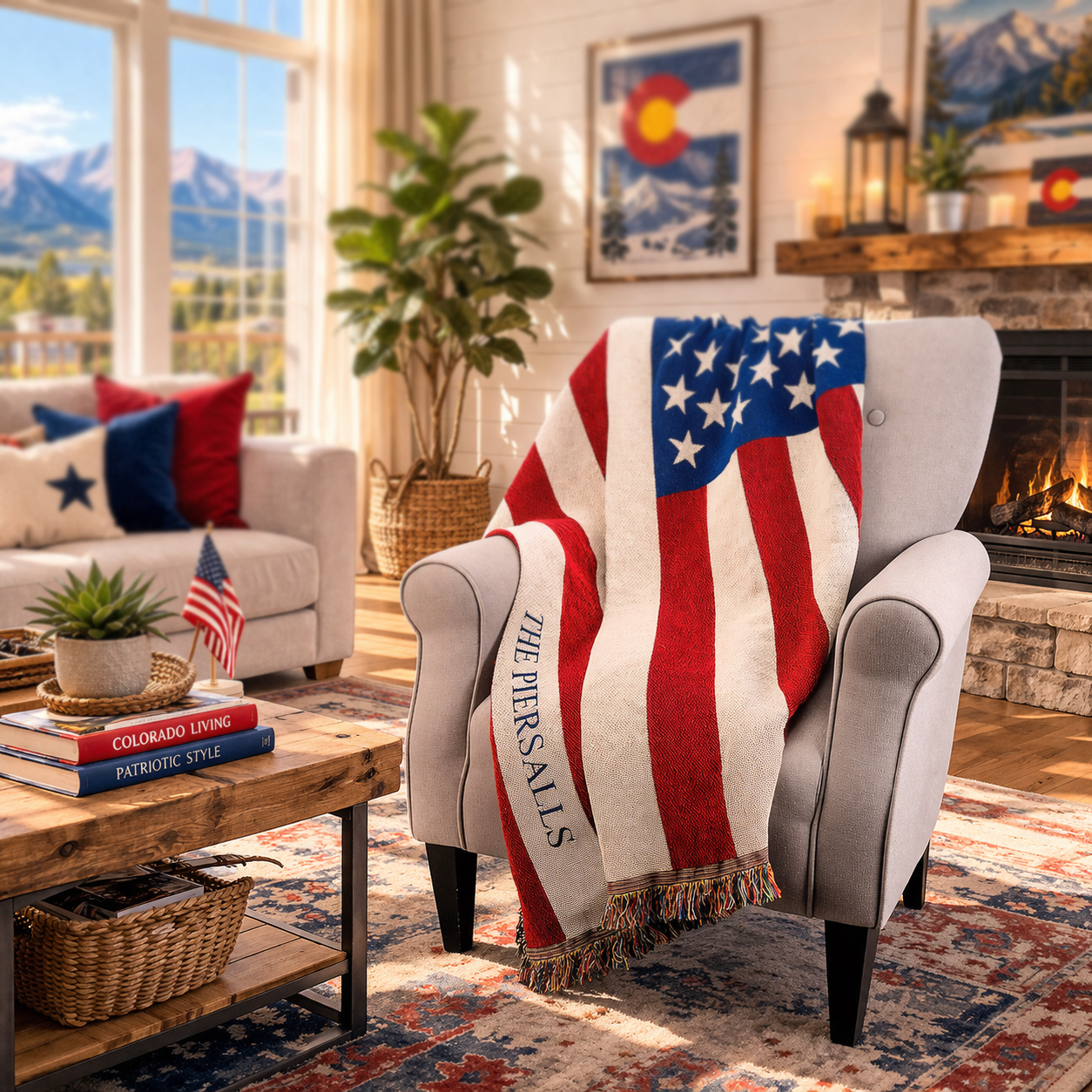 Patriotic American Flag Throw Blanket Patriotic American Flag Throw Blanket