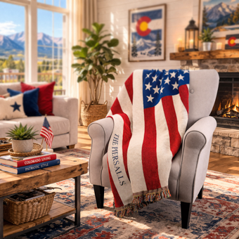 Patriotic American Flag Throw Blanket Patriotic American Flag Throw Blanket